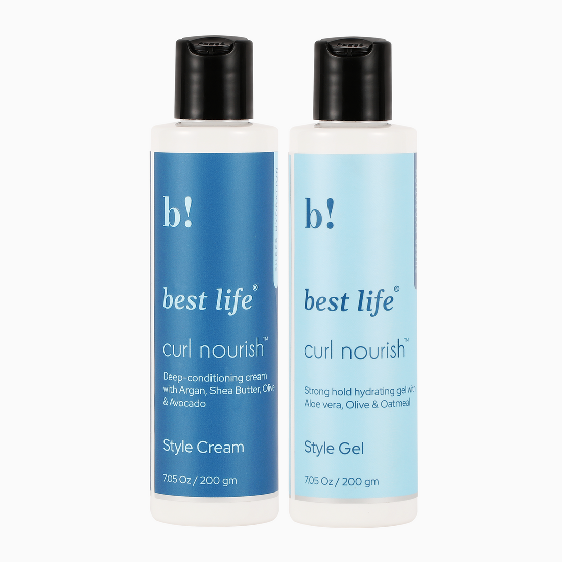 Curl Nourish- Hydrating Style Hair Cream & Hair Gel Set