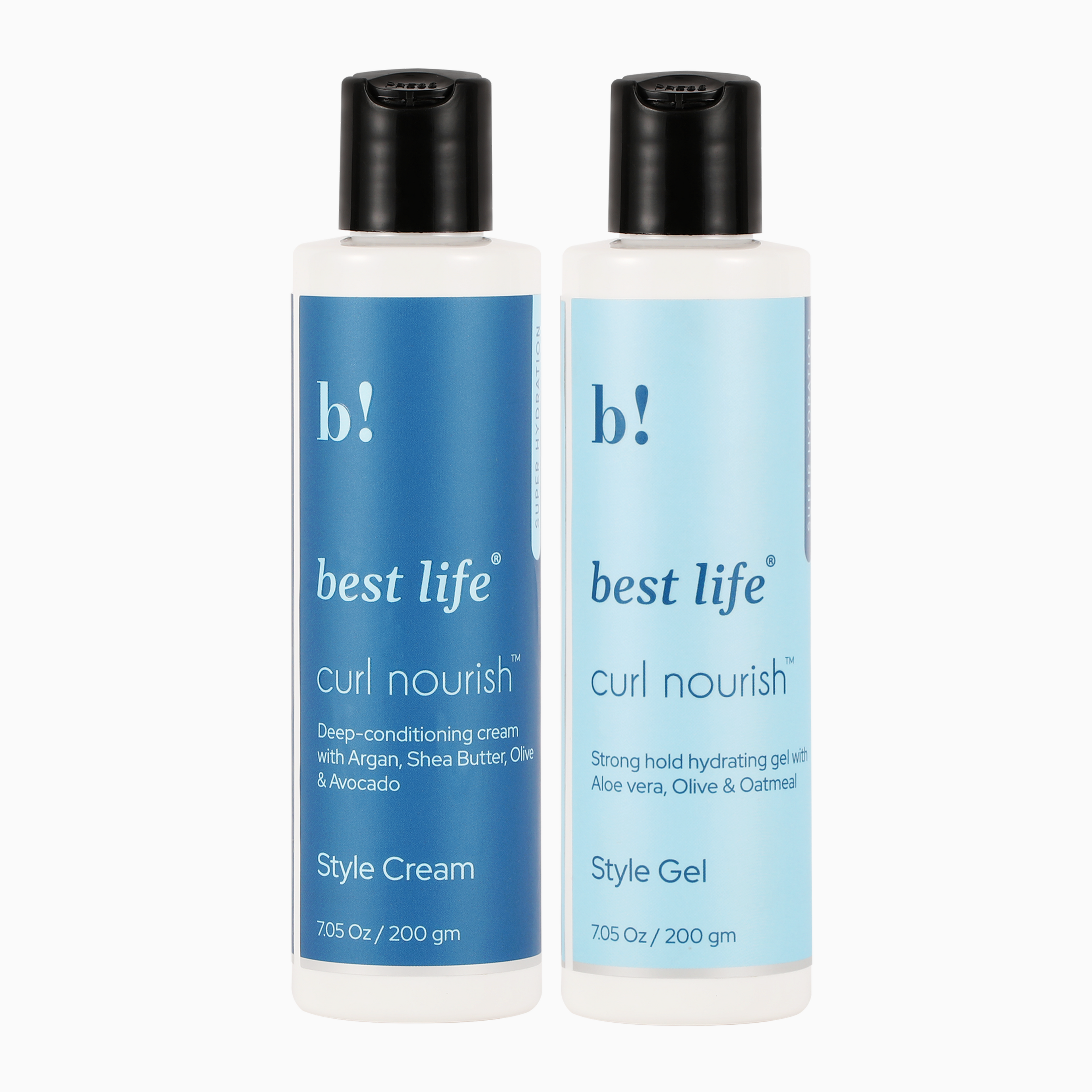 Curl Nourish- Hydrating Style Hair Cream & Hair Gel Set