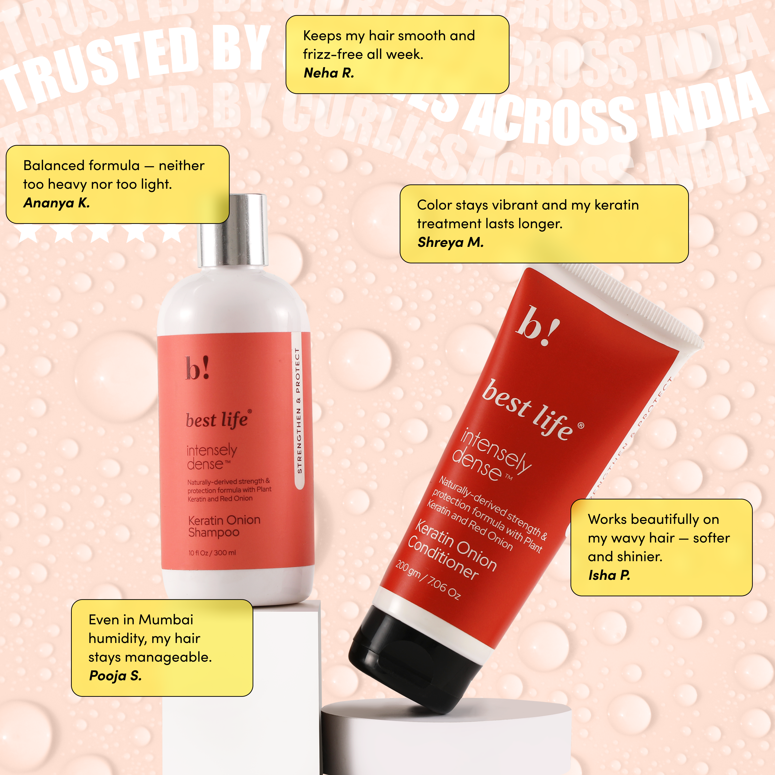 Keratin Onion Hair Shampoo & Hair Conditioner (Combo Pack)