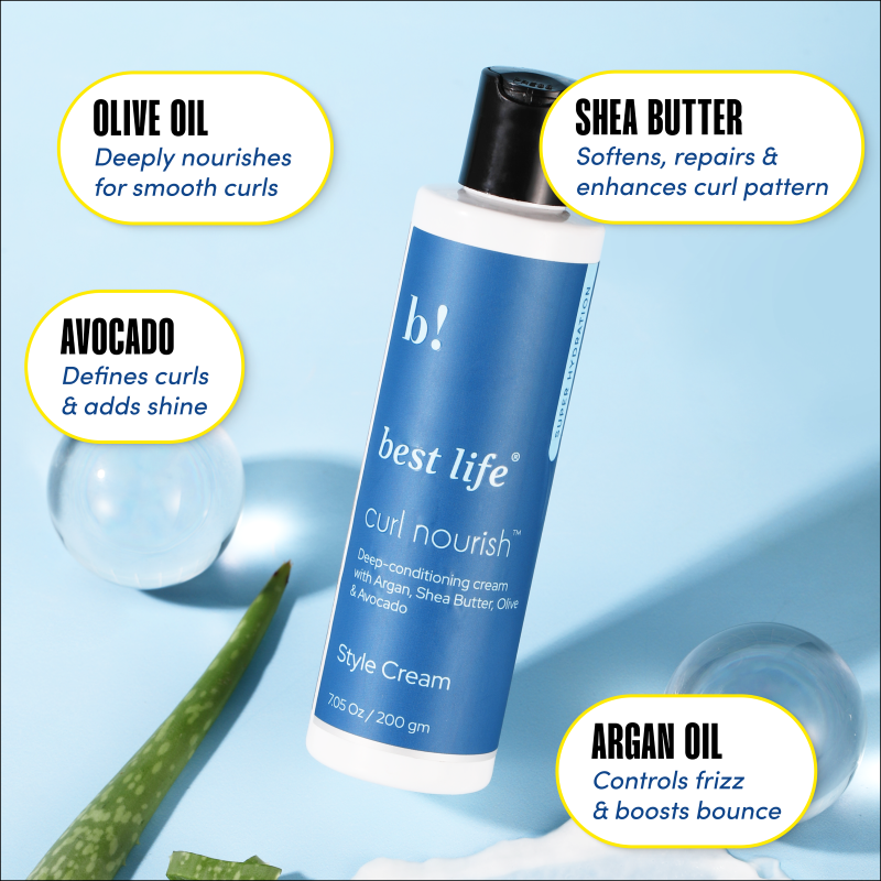 Curl Nourish Hydrating Style Cream for Curly and Wavy Hair