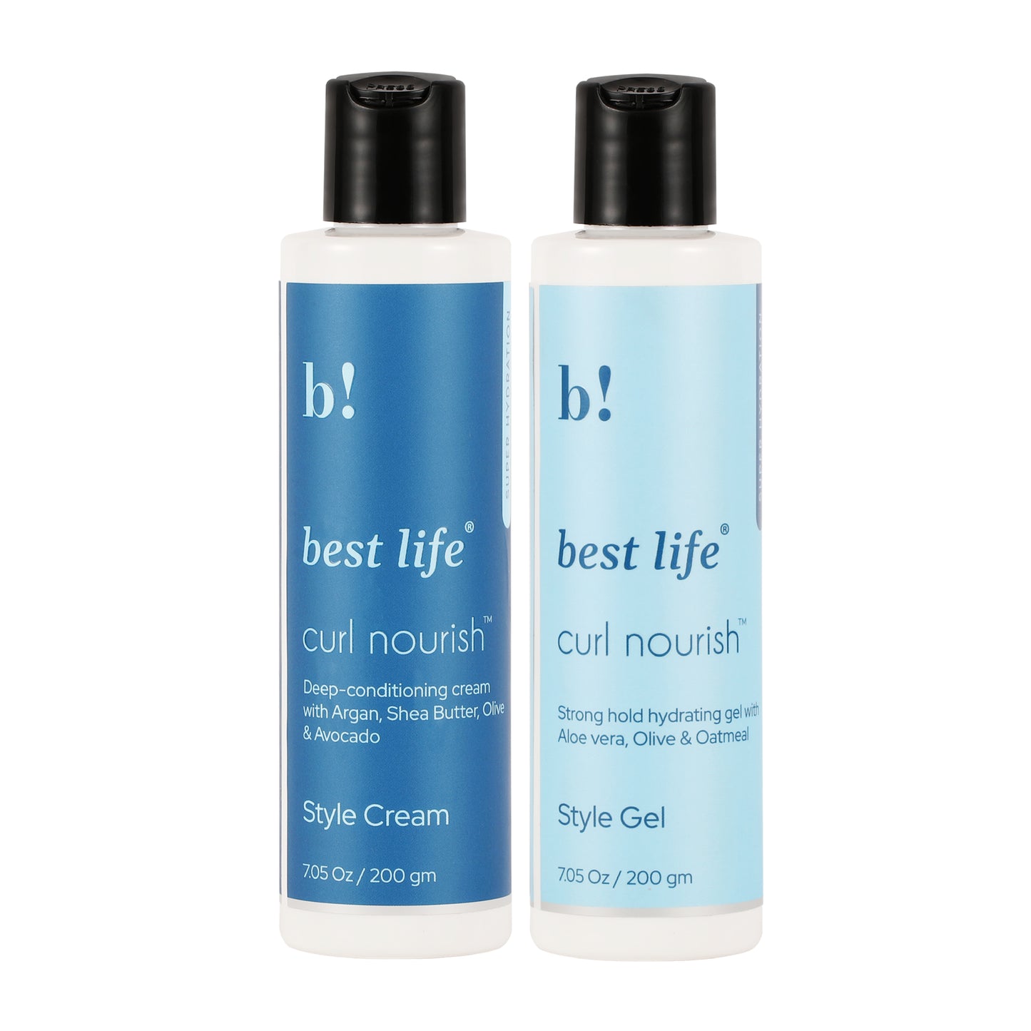 Curl Nourish- Hydrating Style Hair Cream & Hair Gel Set
