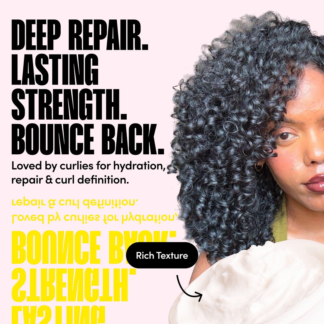 Deep Conditioning Strength &amp; Repair Hair Mask for curly,wavy &amp; straight hair