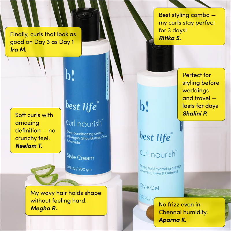 Curl Nourish- Hydrating Style Hair Cream &amp; Hair Gel Set