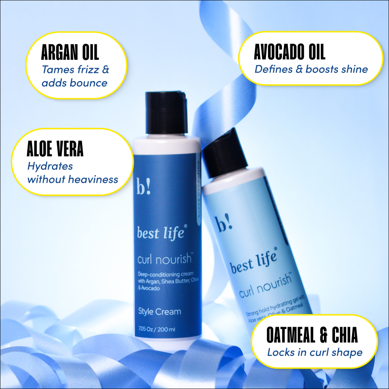 Curl Nourish- Hydrating Style Hair Cream &amp; Hair Gel Set