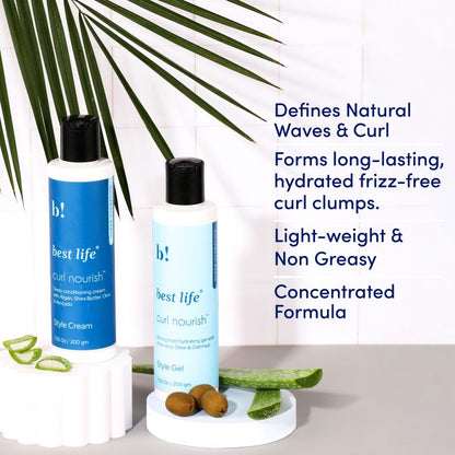 Curl Nourish Argan Oil based Hair Wash and Style Bundle for Thick Curly hair (4 products)