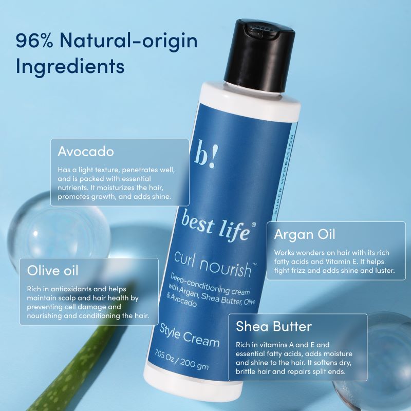 Curl Nourish Hydrating Style Cream for Curly and Wavy Hair