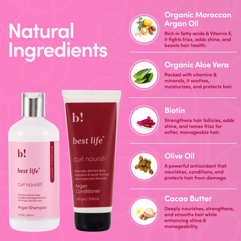 Curl Nourish (Moroccan Argan oil) Shampoo &amp; Conditioner