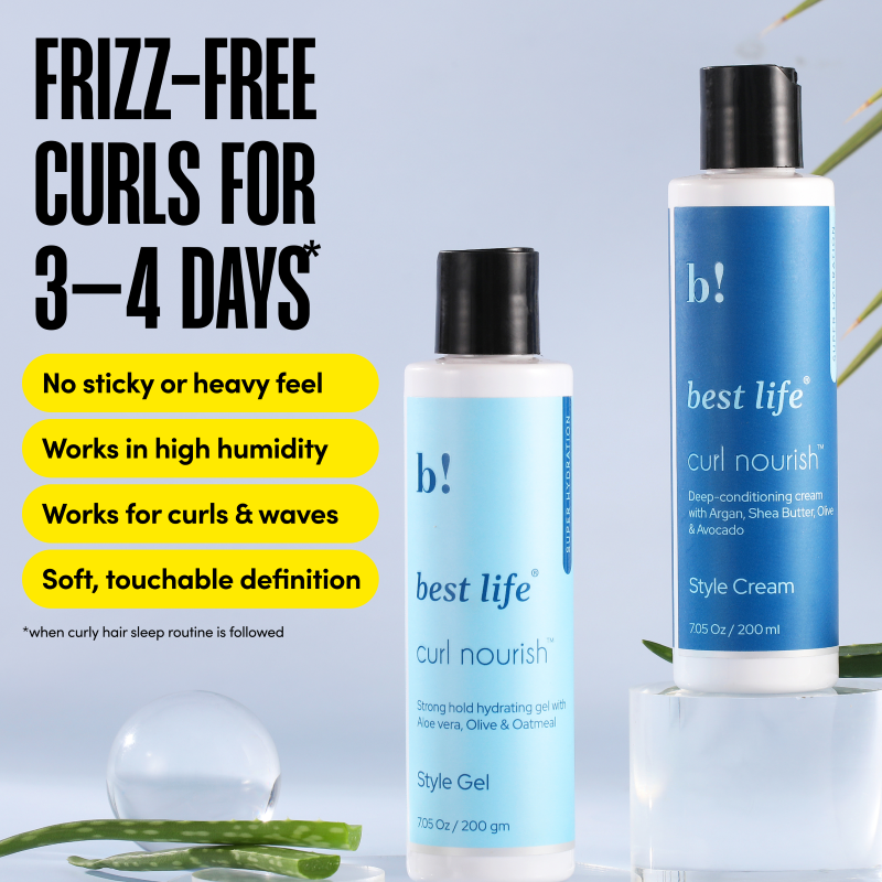 Curl Nourish- Hydrating Style Hair Cream &amp; Hair Gel Set