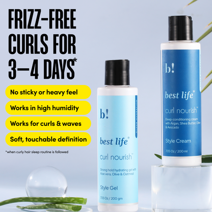 Curl Nourish- Hydrating Style Hair Cream &amp; Hair Gel Set