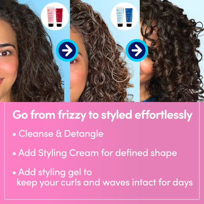 Curl Nourish Argan Oil based Hair Wash and Style Bundle for Thick Curly hair (4 products)